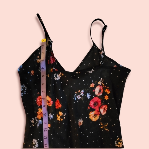 Another Story black floral polka dot dress size small - Picture 3 of 7